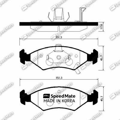 Brake Pad Set, disc brake (SM-BPK007)