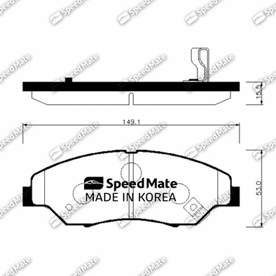 Brake Pad Set, disc brake (SM-BPK019)