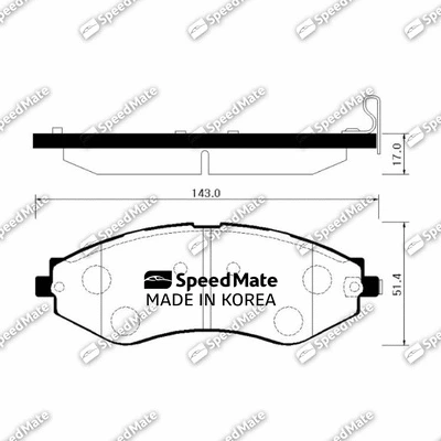 Brake Pad Set, disc brake (SM-BPG014)