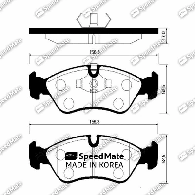 Brake Pad Set, disc brake (SM-BPG006)