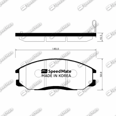 Brake Pad Set, disc brake (SM-BPH027)