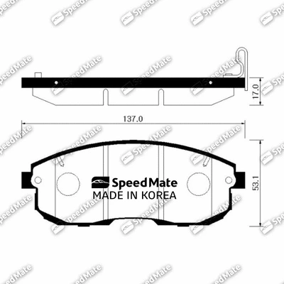 Brake Pad Set, disc brake (SM-BPS006)