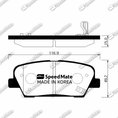 Brake Pad Set, disc brake (SM-BPH045)