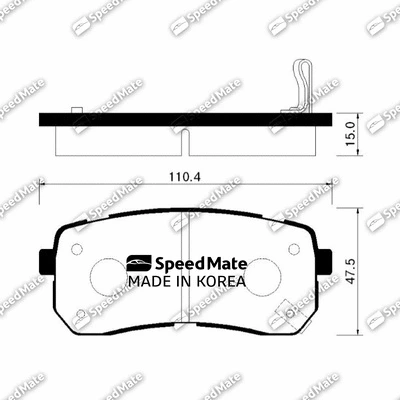 Brake Pad Set, disc brake (SM-BPK034)