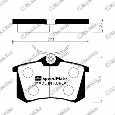 Brake Pad Set, disc brake (SM-BPS011)