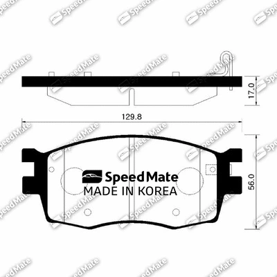 Brake Pad Set, disc brake (SM-BPK031)