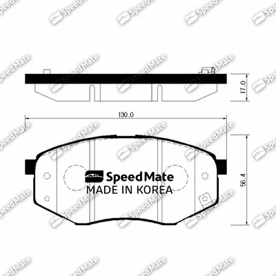 Brake Pad Set, disc brake (SM-BPH046)