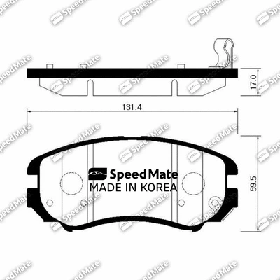 Brake Pad Set, disc brake (SM-BPH038)