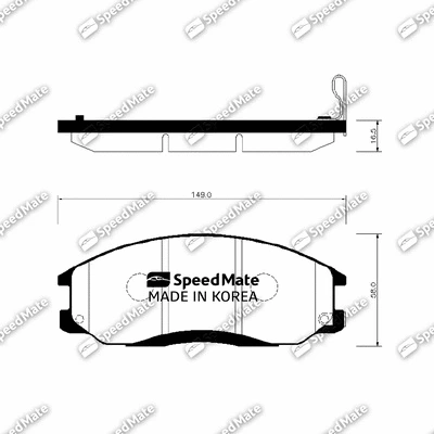 Brake Pad Set, disc brake (SM-BPH021)