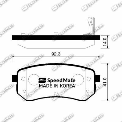 Brake Pad Set, disc brake (SM-BPK032)