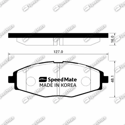 Brake Pad Set, disc brake (SM-BPG008)