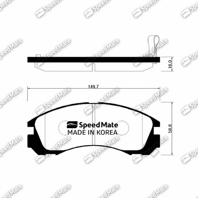 Brake Pad Set, disc brake (SM-BPH009)