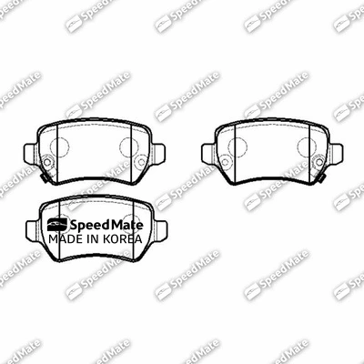 Brake Pad Set, disc brake (SM-BPE155)