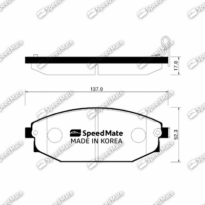 Brake Pad Set, disc brake (SM-BPH005)