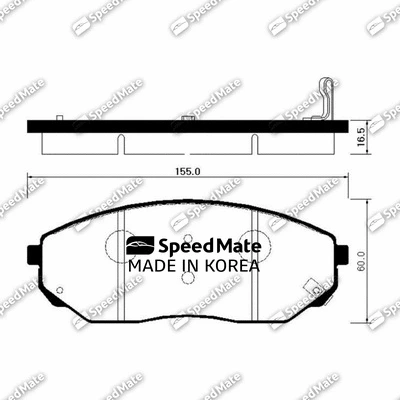 Brake Pad Set, disc brake (SM-BPK022)