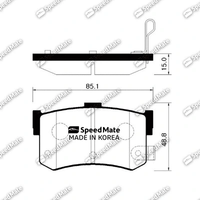 Brake Pad Set, disc brake (SM-BPH012)