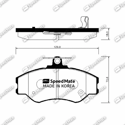 Brake Pad Set, disc brake (SM-BPH011)