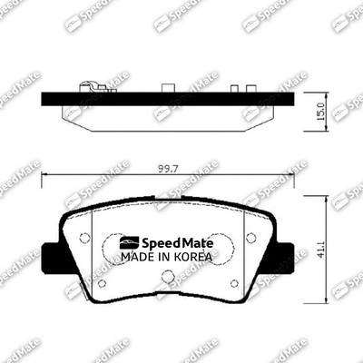 Brake Pad Set, disc brake (SM-BPH049)