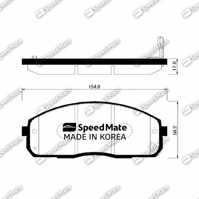 Brake Pad Set, disc brake (SM-BPH030)