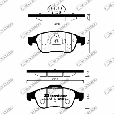 Brake Pad Set, disc brake (SM-BPS010)