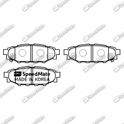 Brake Pad Set, disc brake (SM-BPJ419)