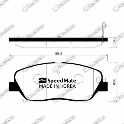 Brake Pad Set, disc brake (SM-BPK036)