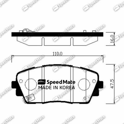 Brake Pad Set, disc brake (SM-BPK039)