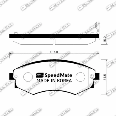 Brake Pad Set, disc brake (SM-BPY006)