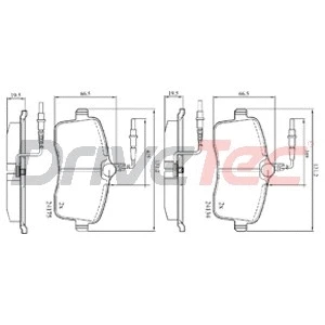 Brake Pad Set, disc brake (DPAD1890)