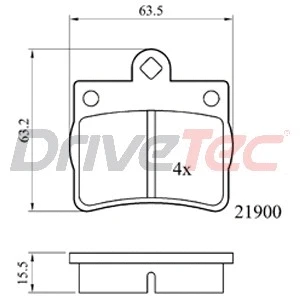 Brake Pad Set, disc brake (DPAD1402)