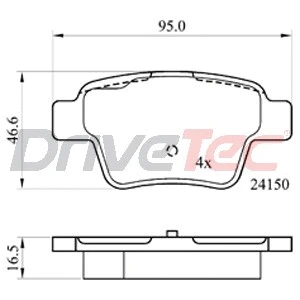 Brake Pad Set, disc brake (DPAD1926)