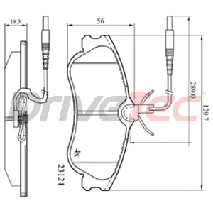 Brake Pad Set, disc brake (DPAD1607)
