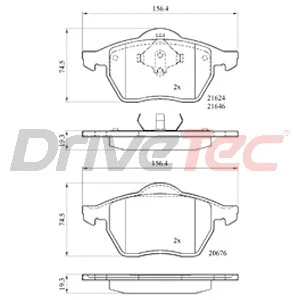 Brake Pad Set, disc brake (DPAD1407)