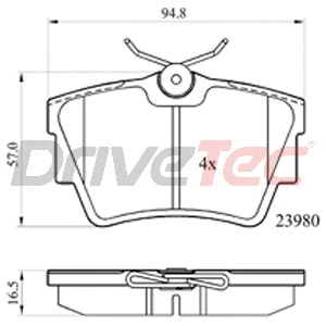 Brake Pad Set, disc brake (DPAD1745)