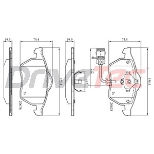 Brake Pad Set, disc brake (DPAD784)