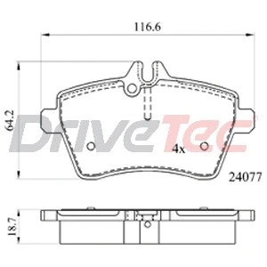 Brake Pad Set, disc brake (DPAD1948)