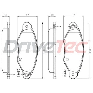 Brake Pad Set, disc brake (DPAD1519)