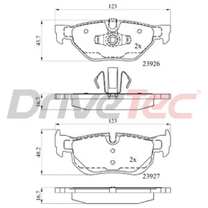 Brake Pad Set, disc brake (DPAD1915)