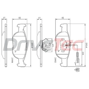 Brake Pad Set, disc brake (DPAD1397)