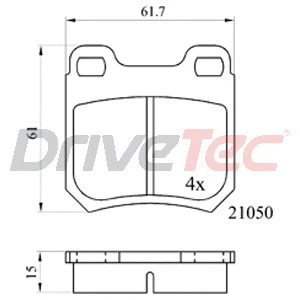 Brake Pad Set, disc brake (DPAD1441)