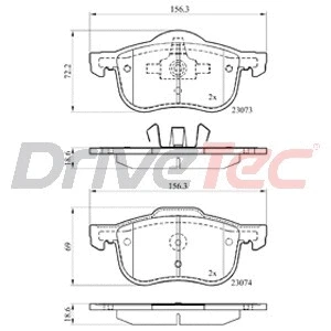 Brake Pad Set, disc brake (DPAD1458)