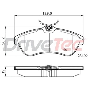 Brake Pad Set, disc brake (DPAD1715)