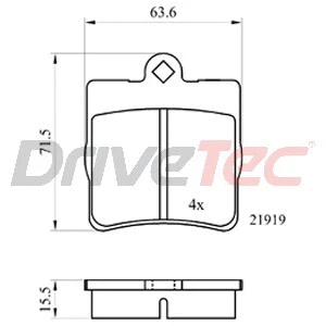 Brake Pad Set, disc brake (DPAD1403)