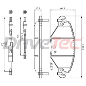 Brake Pad Set, disc brake (DPAD1654)