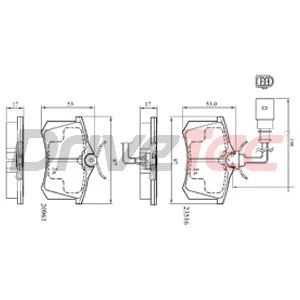 Brake Pad Set, disc brake (DPAD1556)