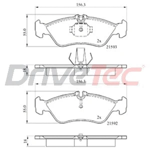 Brake Pad Set, disc brake (DPAD1596)