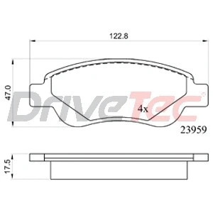 Brake Pad Set, disc brake (DPAD1949)