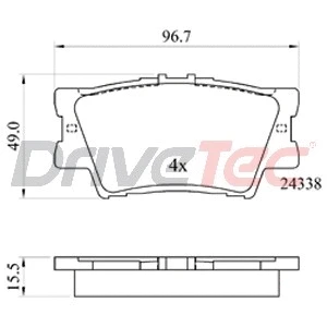Brake Pad Set, disc brake (DPAD2004)
