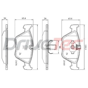 Brake Pad Set, disc brake (DPAD1843)