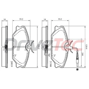 Brake Pad Set, disc brake (DPAD788)